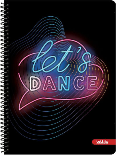 Tettris Spiral Notebook Ruled 30 Sheets (Miscellaneous Designs) A4-1Θ-214
