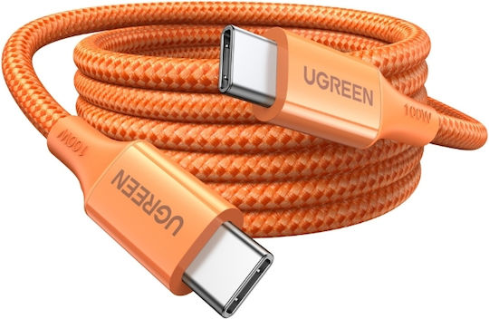 Ugreen L502 USB-C Male - USB-C Cable 100W PD Orange 1m 340703
