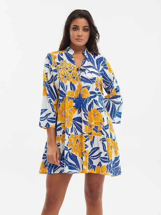 Ble Resort Collection Damenbademode Mini Kleid Blau