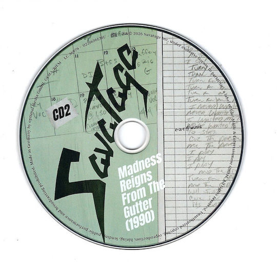 Savatage Madness Reigns From Gutter 1990 Cd