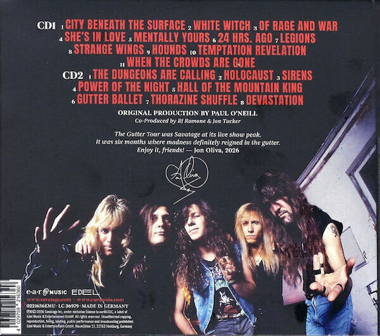 Savatage Madness Reigns From Gutter 1990 Cd