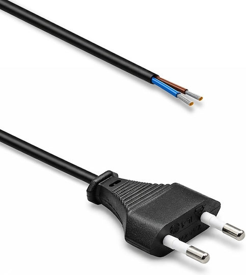 Qoltec Захранващ Кабел със Сечение 2x0.75mm² в Меден Цвят 2m Гъвкав