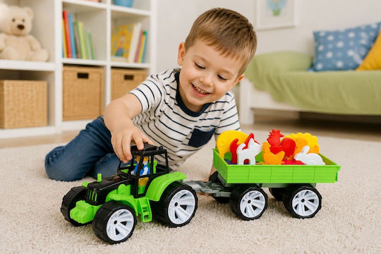 Hashtag Toys Set cu Tractor Camionetă