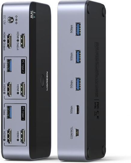 Ugreen Ak703 KVM & Data Switch with USB / HDMI / USB 3.0 / Audio