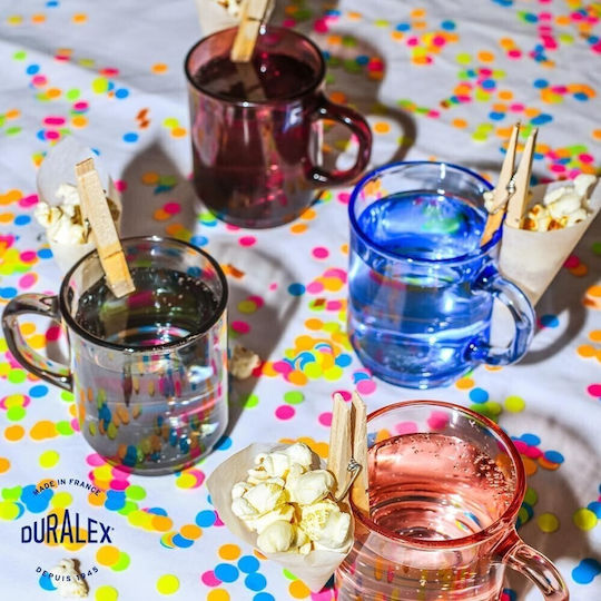 Duralex Versailles Glas Tasse Blau 260ml 6 Stück