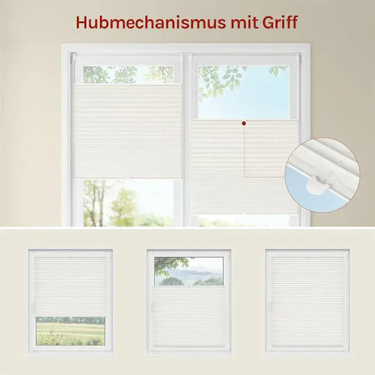Woltu Fabric Shading Blind In Ecru Colour W80xH130cm