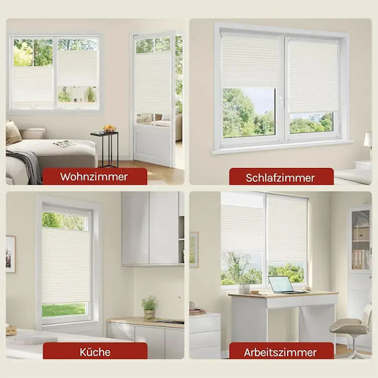 Woltu Fabric Shading Blind In Ecru Colour W80xH130cm