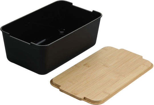 Kesper Brotkasten mit Deckel Kunststoff Schwarz 33x19,5x12,5cm