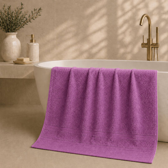 Astron Italy Bath Towels Set 3pcs Dark Lilac Weight 600gsm