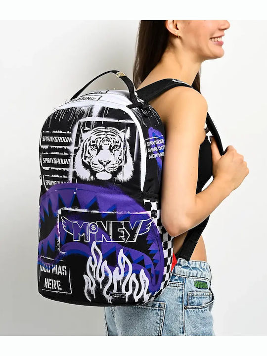 Sprayground Stencil Shark Attack School Backpack Junior High-High School Multicolour 29 x 15 x 46cm
