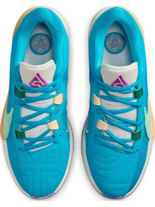 Giannis Freak 5 "Greece x Nigeria" Χαμηλά Μπασκετικά Παπούτσια Blue Lightning / Emerald Rise / Phantom