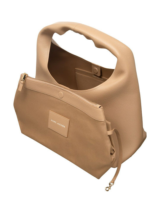 Leather Women's Shoulder Bag Beige