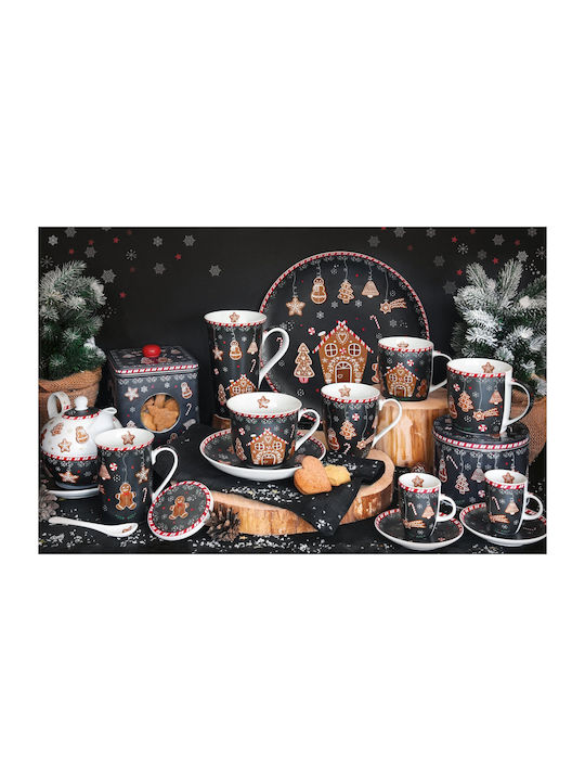Easylife Gingerbread Weihnachtliches Tischgeschirr Glas Flocken 36x17cm