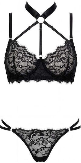 Black Lace Lingerie Set 2 Pieces Spalexline Sx1002