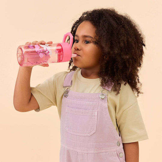 Affenzahn Tritan Kids Water Bottle Made of Tritan Plastic with Straw Non Spill Multicolour 430ml