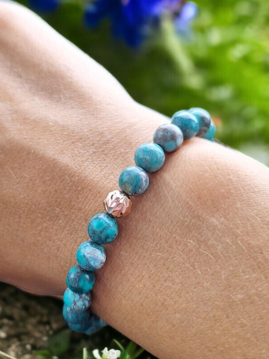 Natural Howlite Turquoise American Zina Stone Bracelet 925 Rose Gold Silver Accessories Natural Howlite Turquoise American Zina Stone Bracelet 925 Rose Gold Silver Accessories