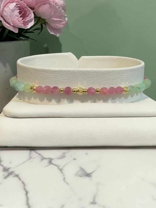 Solandra Bracelet Emerald Pink Tourmaline Gold-plated Silver Accessories Clasp