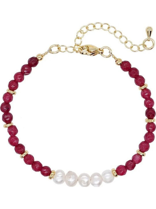 Natya Friendship Bracelet Made Agate Crystals Natural Pearls