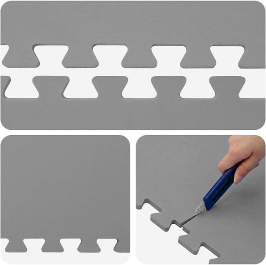 vidaXL Gym Puzzle Mats Grey 60x60cm 40 Pieces