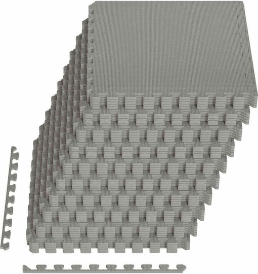 vidaXL vidaXL Gym Puzzle Mats Grey 60x60x1cm 50 Pieces