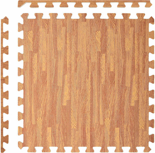 vidaXL Δάπεδα Παζλ Γυμναστηρίου Καφέ 60x60x1cm 50τμχ