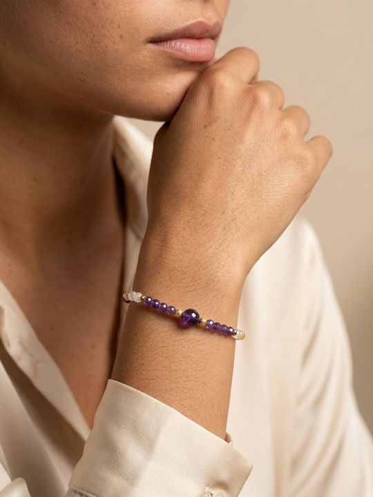 Elegant Adjustable Charlotte Bracelet Made Amethyst Citrine 925 Silver Gold Plated