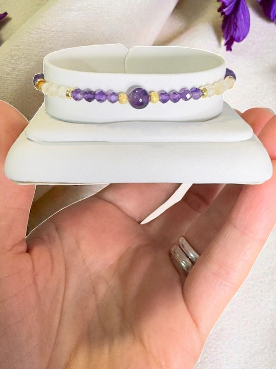 Elegant Adjustable Charlotte Bracelet Made Amethyst Citrine 925 Silver Gold Plated