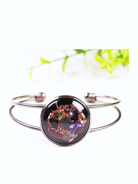 Salena Orgon Bracelet Amethyst Citrine Green Aventurine Red Agate Shell Copper Strips 6 Cm