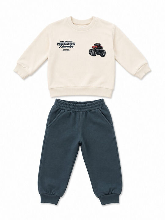 Kids Tracksuit Set With Ecru Top