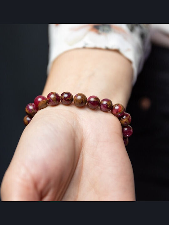 Brățară Pentru Fete Karina Mărgele Cloisonné Roșii Ochi Protector De Tigru Mărgele 8mm