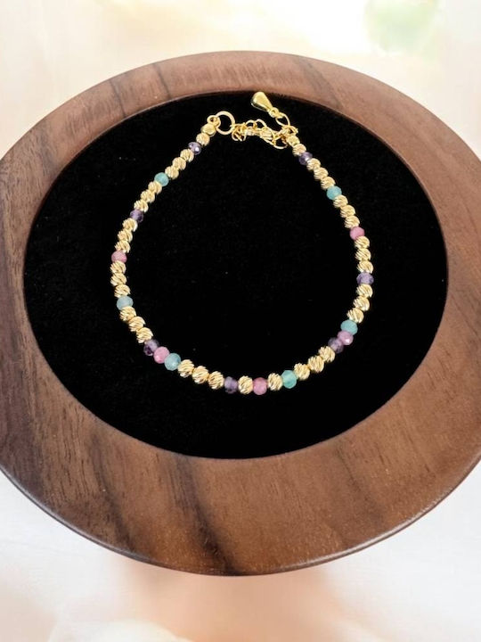 Brățară Elegantă Handmade Pentru Femei Imani Ametist Roz Turmalină Amazonit Argint 925 Plăcută Cu Aur Mărgele Brățară Elegantă Handmade Pentru Femei Imani Ametist Roz Turmalină Amazonit Argint 925 Plăcută Cu Aur Mărgele