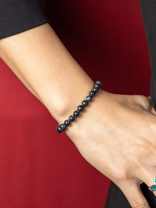 Shell Turquoise Black Crystal Bracelet Soraya 6mm Beads