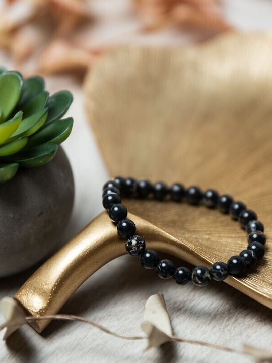 Shell Turquoise Black Crystal Bracelet Soraya 6mm Beads