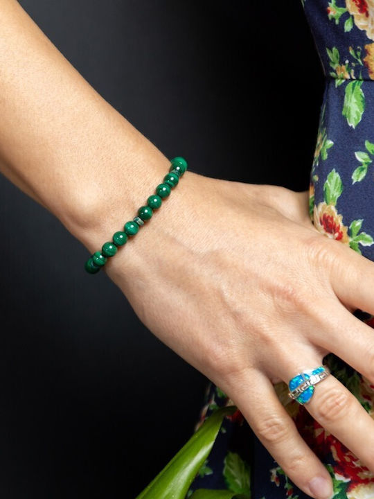 Malachite Bracelet Women Handmade Nayan 6mm Beads