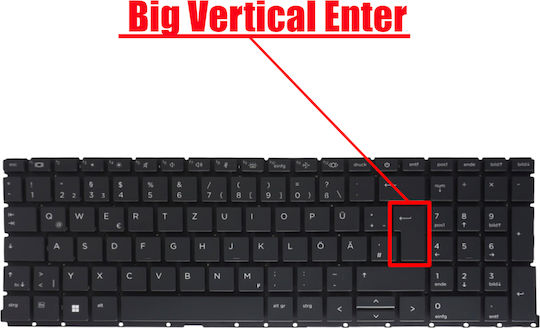Германска клавиатура за лаптоп German Laptop Keyboard Hp Probook 450 G8 455 G8 650 G8 455r G8 450g8 455g8 650g8 Zhan 66 Pro M21740-001 M21742-001 M21741-001 Без рамка Със задно осветяване Черна Κωδ.40682denofrbl