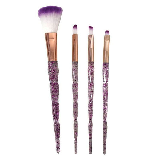 Professional Set with Make Up Brushes from Synthetic Bristle Make-up 4 Pieces