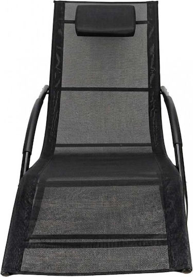 ikonka Black Beach Lounger-Armchair