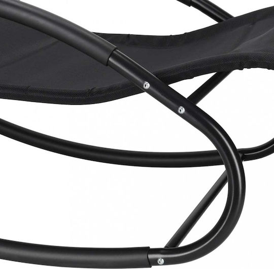 ikonka Black Beach Lounger-Armchair