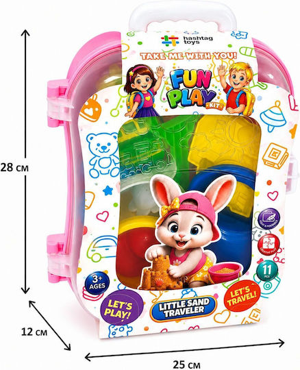 Set Rucsac De Nisip Roz Little Traveler