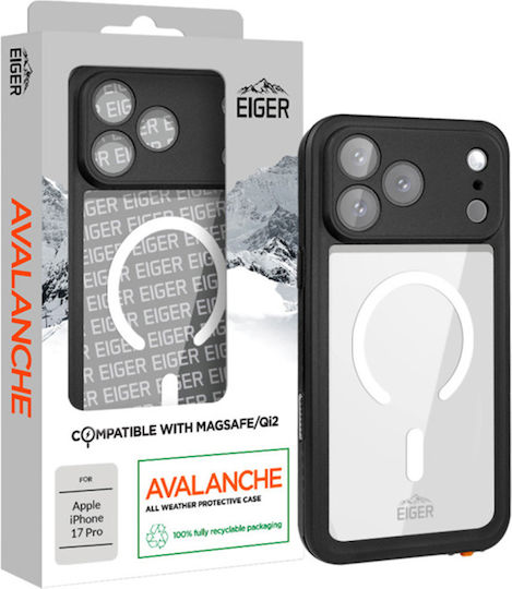 Eiger Magsafe 360 Full Body Case Iphone 17 Pro Max Waterproof Ip68 Drop-test 2m Black Transparent
