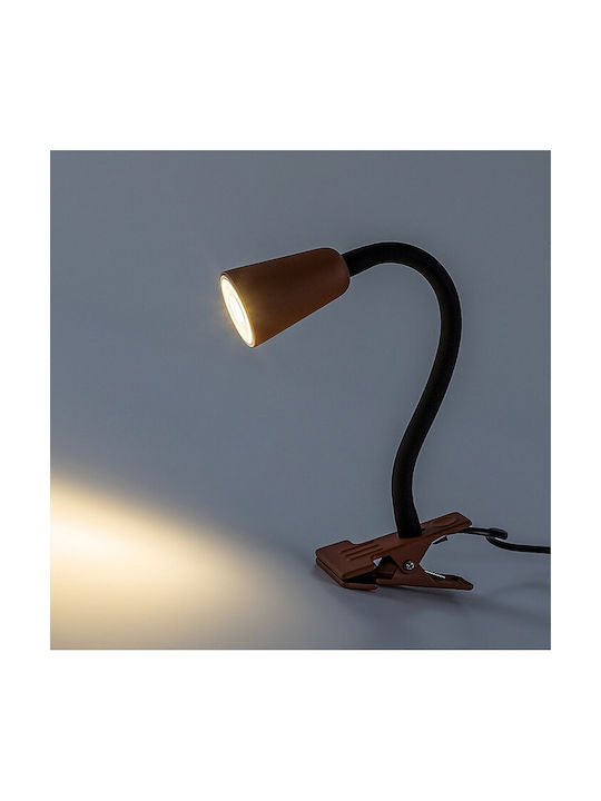 Rabalux Office Lamp with Flexible Arm for GU10 Socket and Clip in Orange Colour