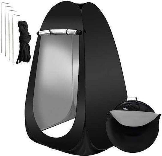 Sommer Campingzelt Pop Up Toilette Schwarz