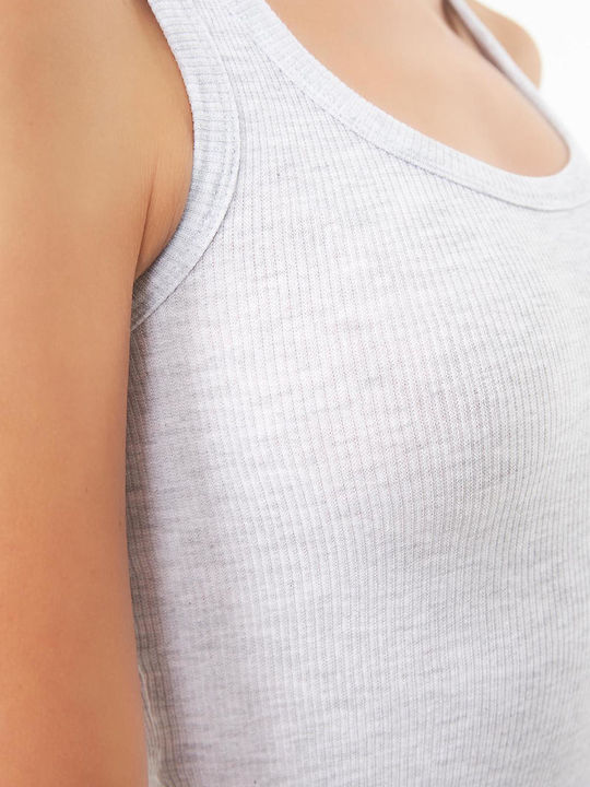 Women's Cotton Sleeveless Ribbed Blouse