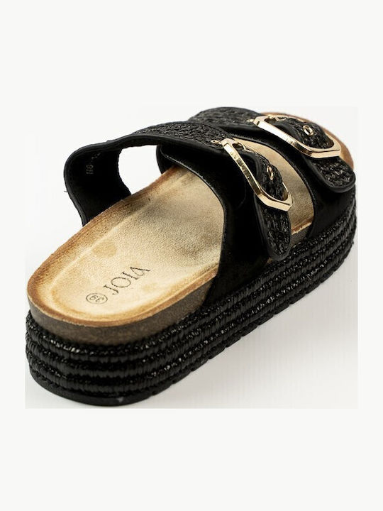 Sandale Casual Damă Flatforme Negre