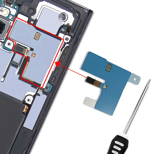 Samsung Uwb Антена Гъвкав Кабел Samsung Galaxy S23 Ultra Сервизен Пакет Син