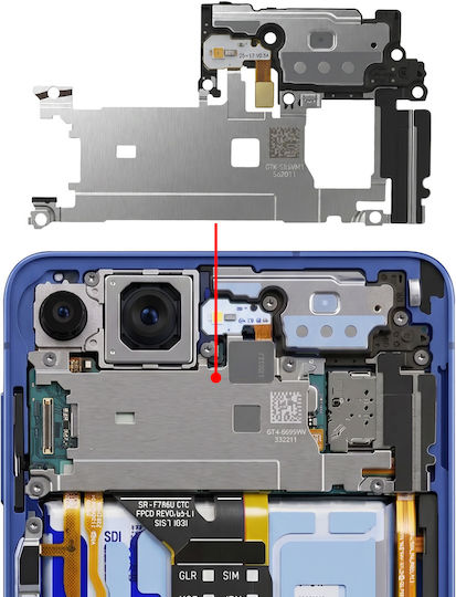 Samsung Internal Speaker Galaxy Z Flip 7 Service Pack Grey