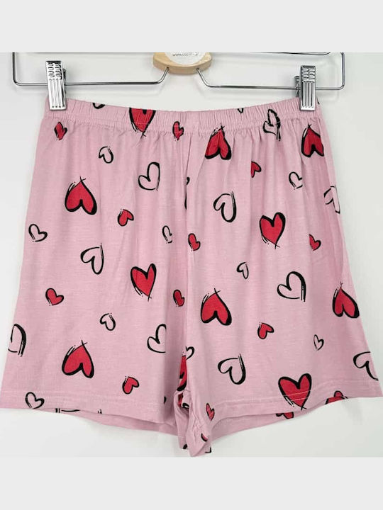 Sorrisino Summer Women's Cotton Pajama Set Pink