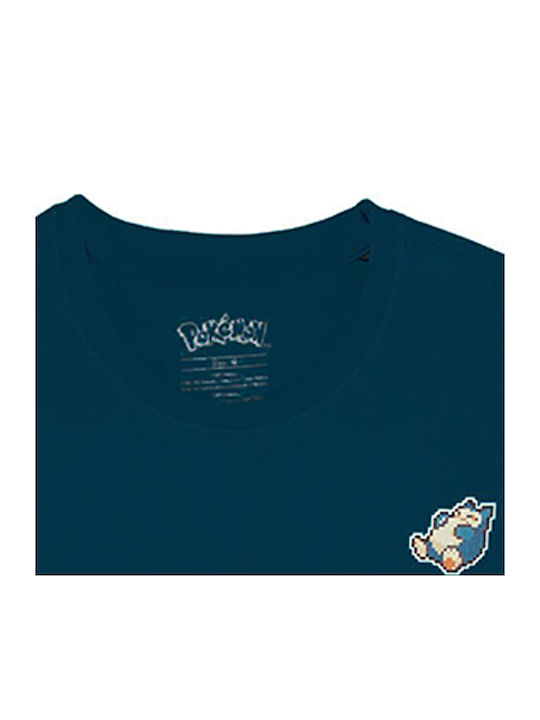 Pokemon Pixel Snorlax T-shirt Blue