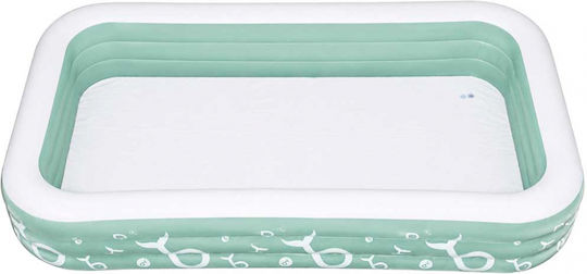 ikonka Piscină Pentru copii PVC Gonflabilă 262x175x60cm Verde