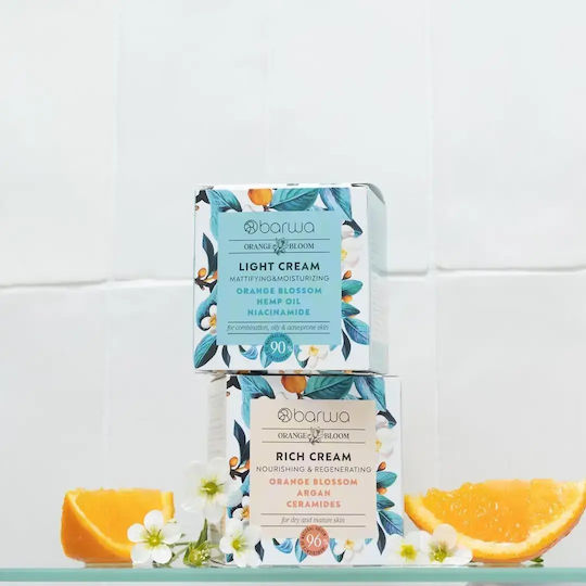 Barwa Orange Bloom Light Moisturizing & Restoring Face Cream with Niacinamide & Cannabis 50ml